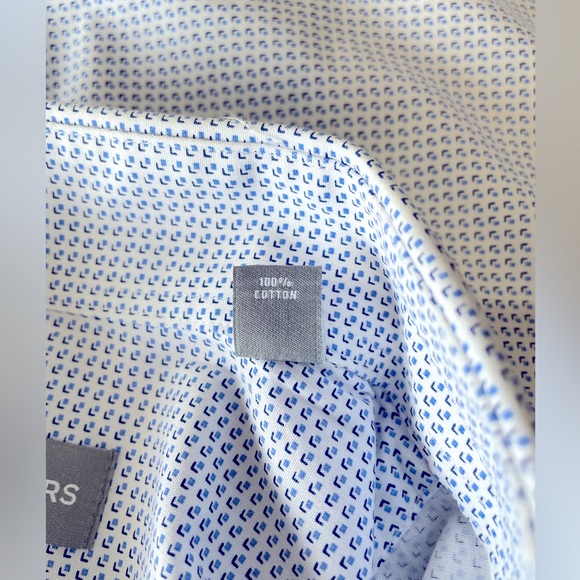 Michael Kors Men's Size 15 32/33 Slim Fit Long Sleeve 100% Cotton Dress Shirt - Picture 7 of 8